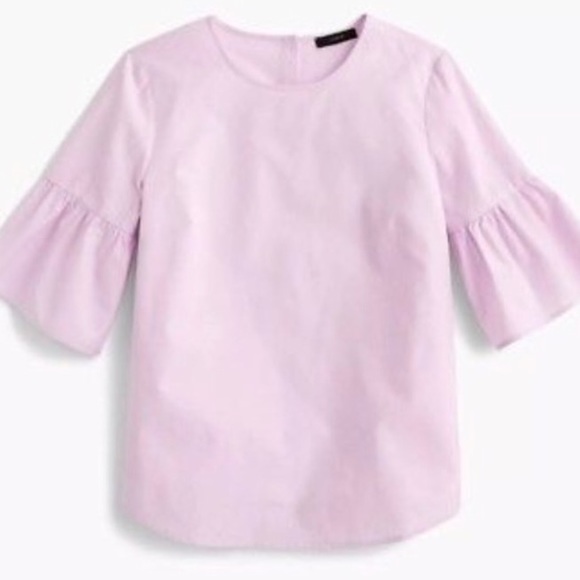 Jcrew lilac flare sleeve top. - Picture 1 of 3